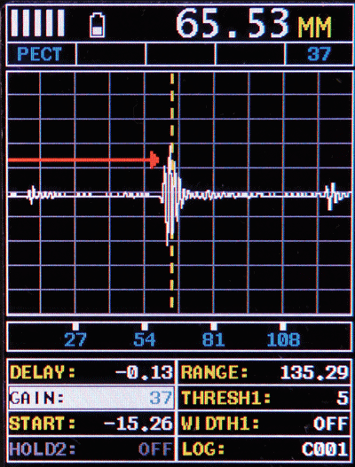 CG100 Pulse Echo Coating Mode