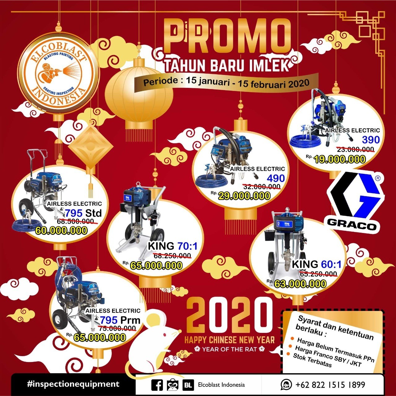 Promo Imlek 2020 – Diskon Besar Elcometer & Graco